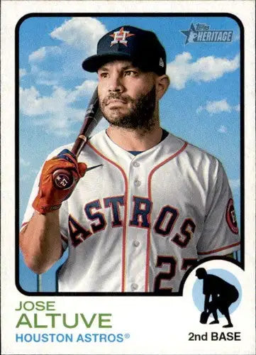 2022 Topps Heritage #43 Jose Altuve NM-MT Astros ID:76582 - Baseball Card Single