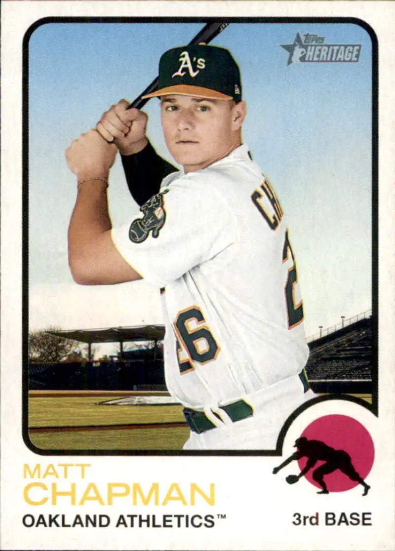 2022 Topps Heritage #59 Matt Chapman NM-MT Athletics ID:41205 - Baseball Card Single