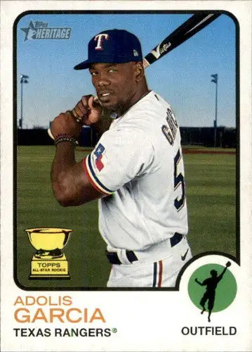 2022 Topps Heritage #83 Adolis Garcia NM-MT Rangers ID:76586 - Baseball Card Single