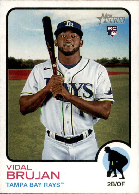 2022 Topps Heritage #90 Vidal Brujan NM-MT Rays ID:41227 - Baseball Card Single