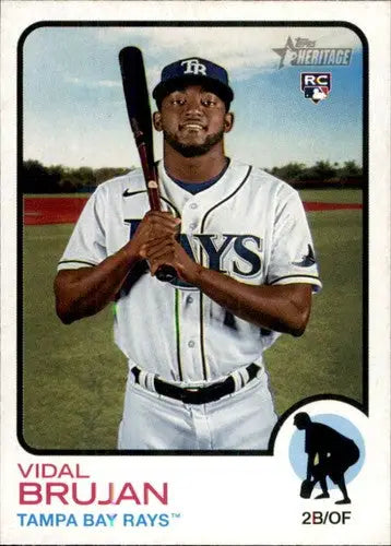 2022 Topps Heritage #90 Vidal Brujan NM-MT Rays ID:41228 - Baseball Card Single