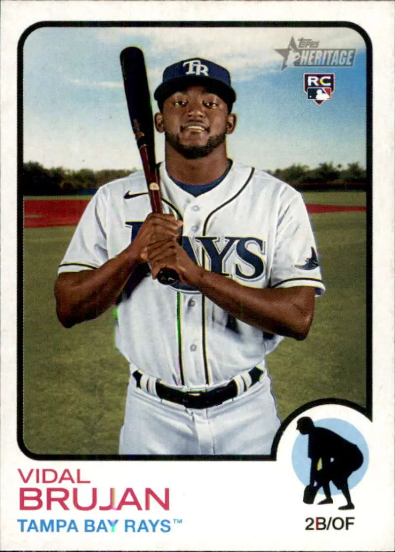 2022 Topps Heritage #90 Vidal Brujan NM-MT Rays ID:41229 - Baseball Card Single