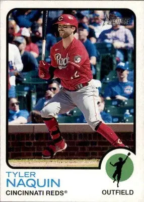 2022 Topps Heritage #97 Tyler Naquin NM-MT Reds ID:41231 - Baseball Card Single