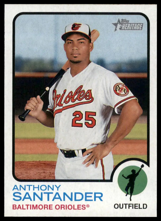 2022 Topps Heritage Anthony Santander 33 Baltimore Orioles NM - Baseball Card Single