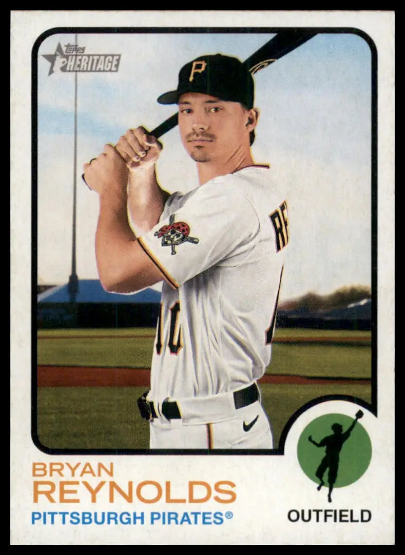 2022 Topps Heritage Bryan Reynolds 372 Pittsburgh Pirates NM - Baseball Card Single