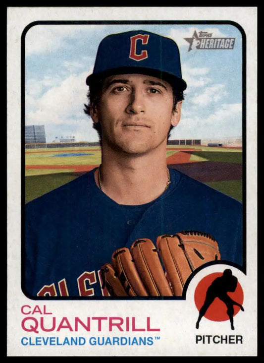 2022 Topps Heritage Cal Quantrill 51 Cleveland Guardians NM - Baseball Card Single