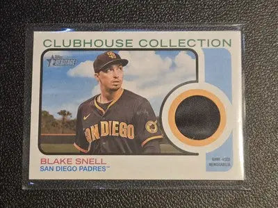 2022 Topps Heritage #CCR-BS Blake Snell Clubhouse Collection Relics High Number - Baseball Card Single