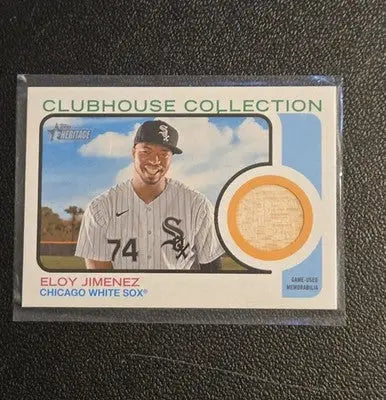 2022 Topps Heritage #CCR-EJ Eloy Jimenez Clubhouse Collection Relics High Number - Baseball Card Single