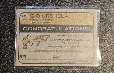2022 Topps Heritage #CCR-GU Gio Urshela Clubhouse Collection Relics High Number - Baseball Card Single