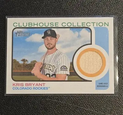 2022 Topps Heritage #CCR-KB Kris Bryant Clubhouse Collection Relics High Number - Baseball Card Single