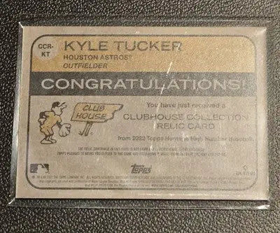 2022 Topps Heritage #CCR-KT Kyle Tucker Clubhouse Collection Relics High Number - Baseball Card Single