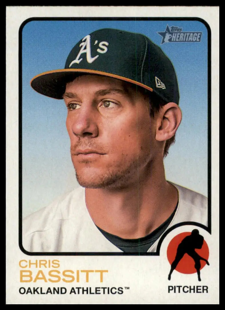 2022 Topps Heritage Chris Bassitt 38 Oakland Athletics NM - Baseball Card Single
