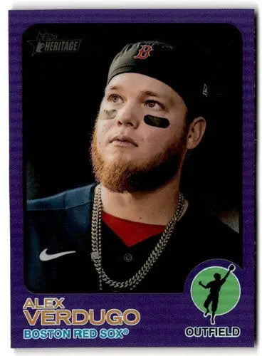 2022 Topps Heritage Chrome Refractor Purple #81 Alex Verdugo NM-MT Red Sox Hobby - Baseball Card Single