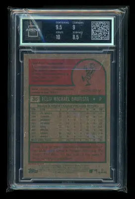 2022 Topps Heritage Chrome Silver Refractor Felix Bautista #36 011/316 AC 9 - Baseball Card Single