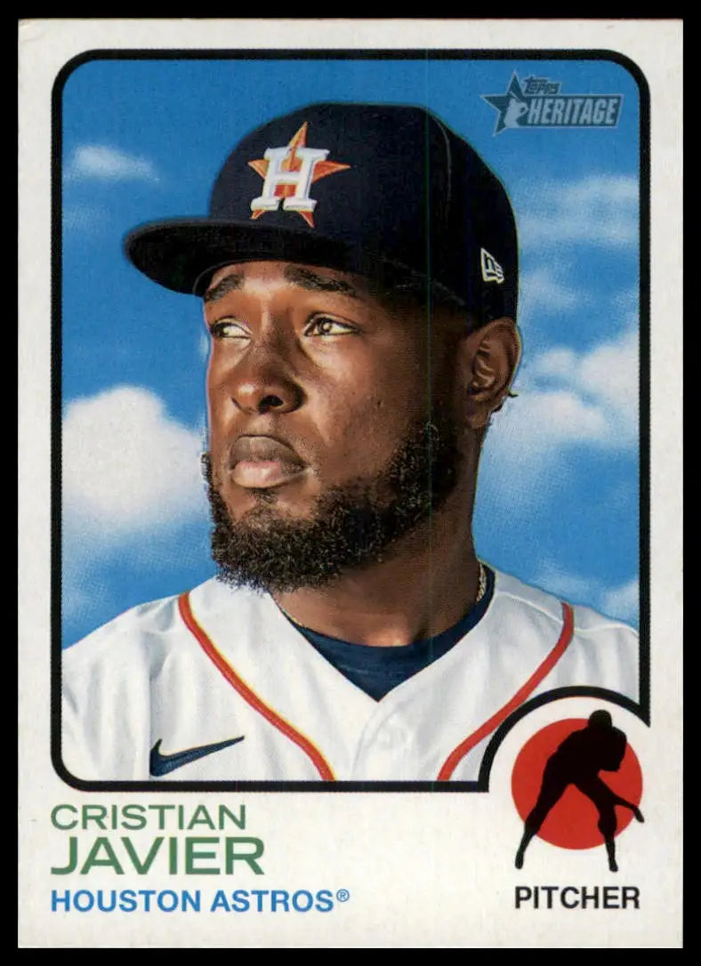 2022 Topps Heritage Cristian Javier 130 Houston Astros NM - Baseball Card Single