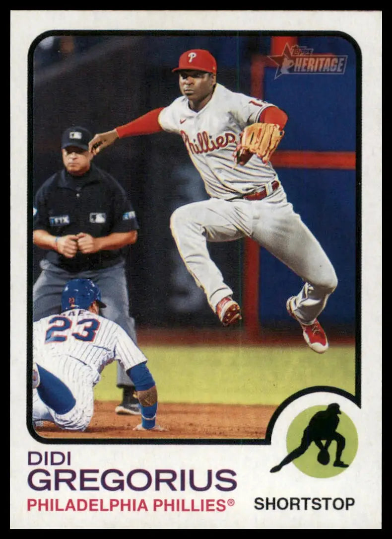 2022 Topps Heritage Didi Gregorius 285 Philadelphia Phillies NM - Baseball Card Single