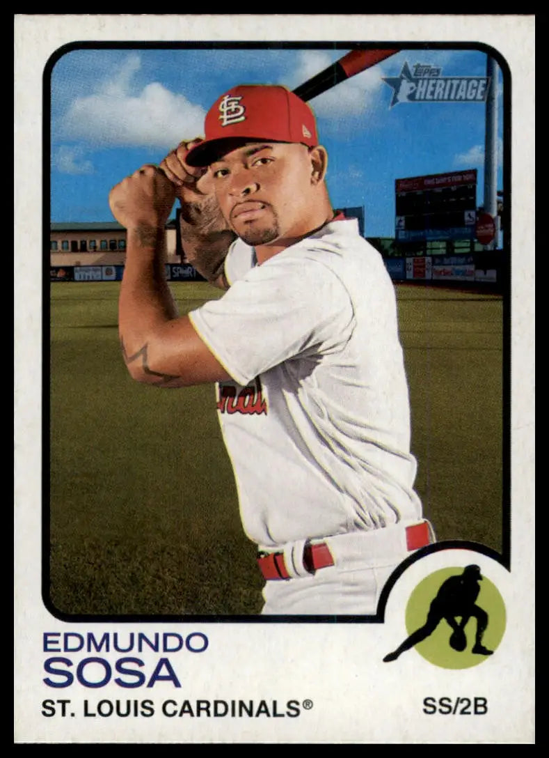 2022 Topps Heritage Edmundo Sosa 141 St. Louis Cardinals NM - Baseball Card Single