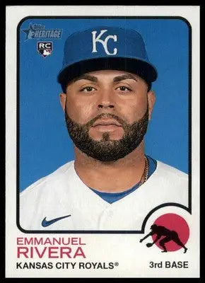 2022 Topps Heritage Emmanuel Rivera RC 192 Kansas City Royals NM - Baseball Card Single