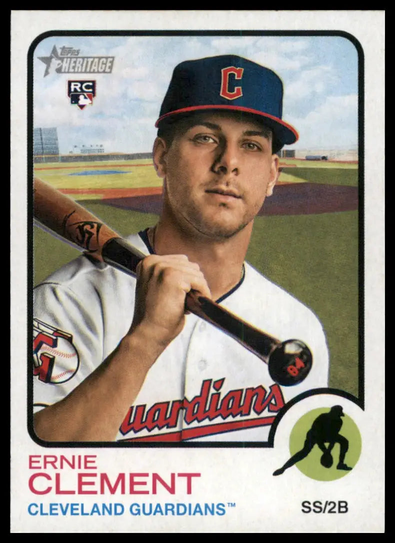 2022 Topps Heritage Ernie Clement RC 277 Cleveland Guardians NM - Baseball Card Single