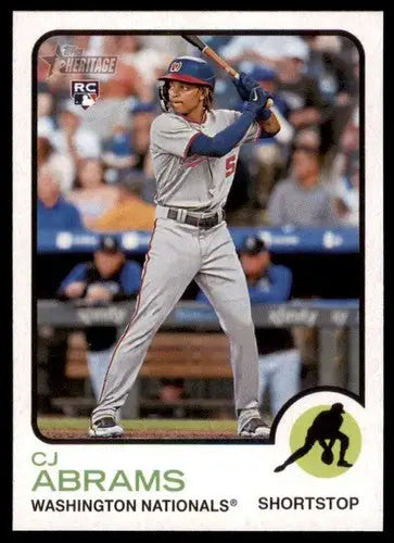 2022 Topps Heritage High Number CJ Abrams baseball card with original gloss NM-MT RC