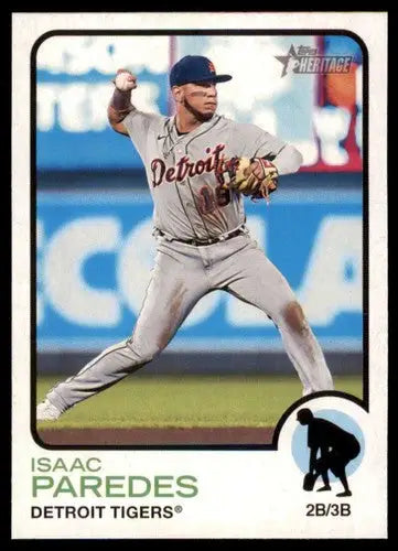 Baseball card featuring Isaac Paredes from Topps Heritage High Number series