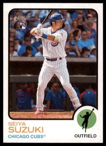 Seiya Suzuki baseball card from 2022 Topps Heritage High Number series in NM-MT condition