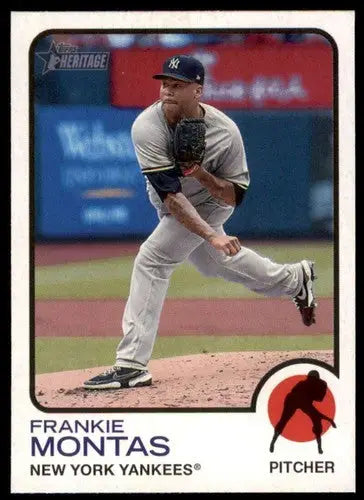 Original gloss 2022 Topps Heritage High Number Frankie Montas Yankees baseball card