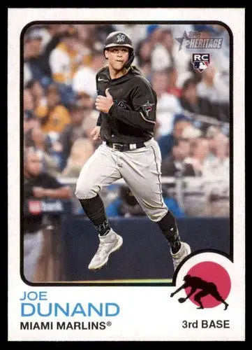 2022 Topps Heritage High Number Joe Dunand Baseball Card Marlins Rookie NM-MT