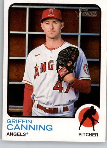 2022 Topps Heritage High Number #516 Griffin Canning NM-MT Angels ID:59390 - Baseball Card Single