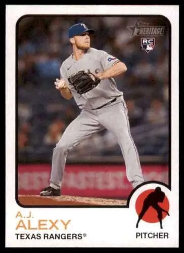 A.J. Alexy baseball card from 2022 Topps Heritage High Number with original gloss