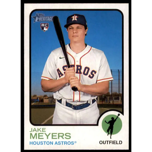 2022 Topps Heritage High Number #532 Jake Meyers NM-MT RC Rookie Houston Astros Baseball Card - Baseball Card Single