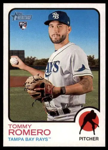 2022 Topps Heritage High Number Tommy Romero rookie baseball card Rays ID 56003