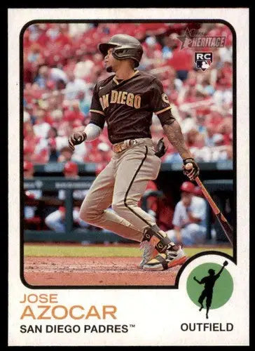 Jose Azocar baseball card from 2022 Topps Heritage High Number series, NM-MT RC