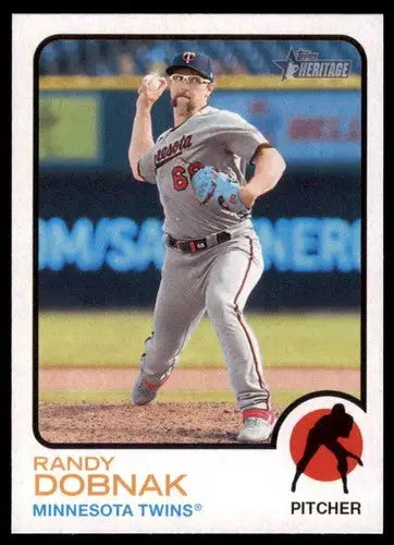 2022 Topps Heritage High Number Randy Dobnak baseball card with original gloss and Twins ID