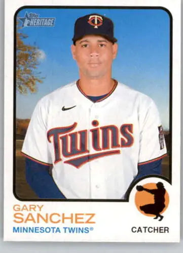 Gary Sanchez baseball card from 2022 Topps Heritage High Number with original gloss finish