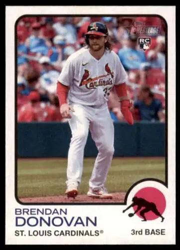 2022 Topps Heritage High Number #543 Brendan Donovan NM-MT RC Baseball Card Original Gloss