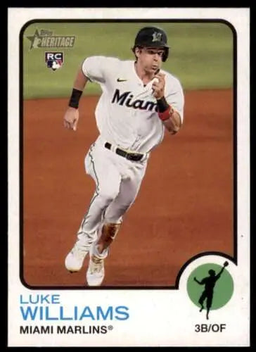 Luke Williams baseball card from 2022 Topps Heritage High Number set NM-MT RC