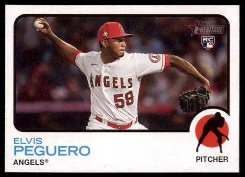 Elvis Peguero baseball card from 2022 Topps Heritage High Number series