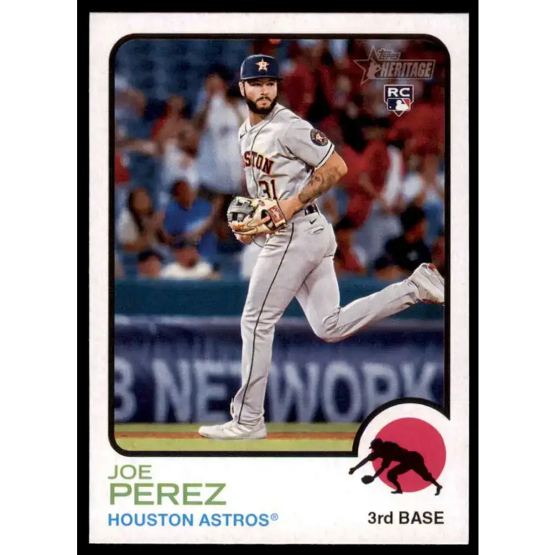 2022 Topps Heritage High Number #572 Joe Perez NM-MT RC Rookie Houston Astros Baseball Card - Baseball Card Single