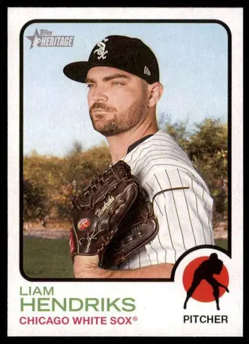 Baseball card of Liam Hendriks from 2022 Topps Heritage High Number series