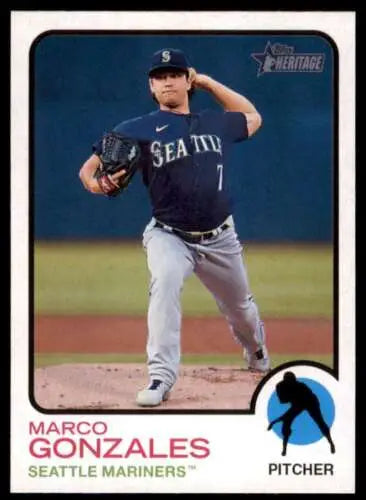 2022 Topps Heritage High Number #578 Marco Gonzales baseball card with original gloss
