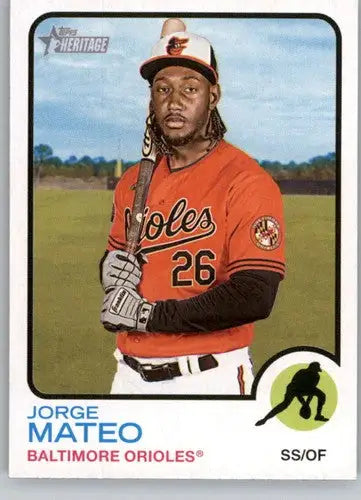2022 Topps Heritage High Number Jorge Mateo Orioles baseball card NM-MT
