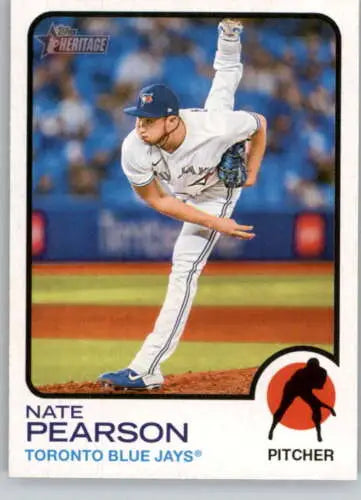 2022 Topps Heritage High Number #582 Nate Pearson Baseball Card with original gloss