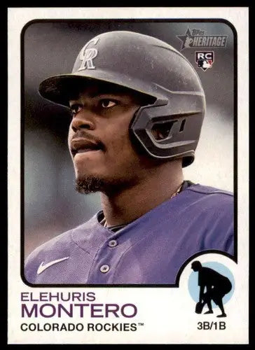 Elehuris Montero baseball card from 2022 Topps Heritage High Number series
