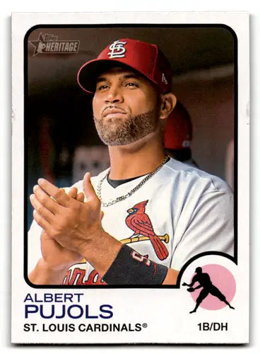 2022 Topps Heritage High Number Albert Pujols Baseball Card in Excellent Condition