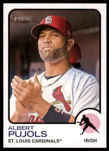 Original gloss 2022 Topps Heritage High Number Albert Pujols Cardinals baseball card