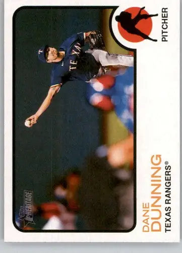 2022 Topps Heritage High Number #596 Dane Dunning NM-MT Rangers ID:56021 - Baseball Card Single