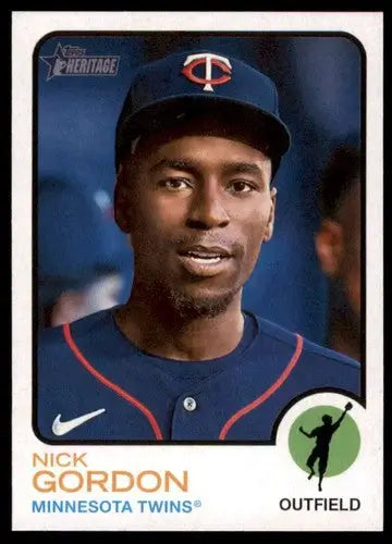 Nick Gordon baseball card from 2022 Topps Heritage High Number series with original gloss