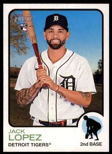 2022 Topps Heritage High Number #606 Jack Lopez NM-MT RC Rookie Tigers ID:68046 - Baseball Card Single