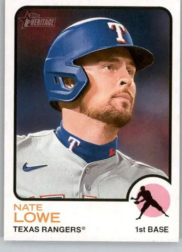 2022 Topps Heritage High Number #608 Nathaniel Lowe NM-MT Rangers ID:68048 - Baseball Card Single